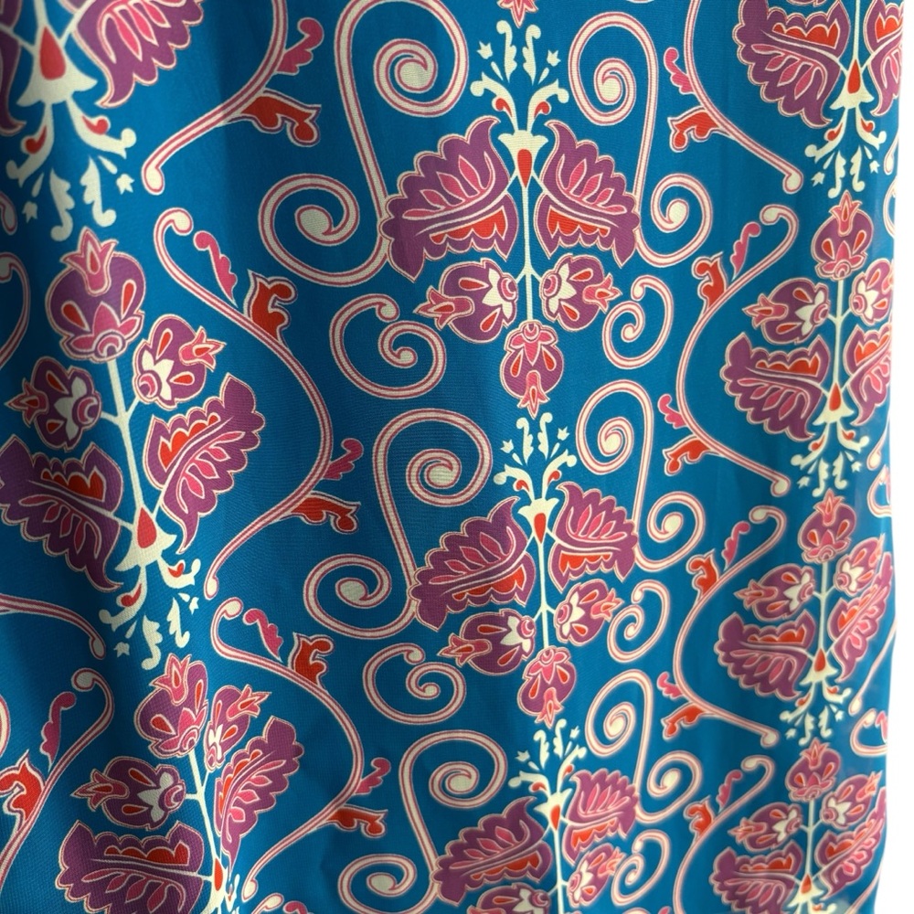 TRACY NEGOSHIAN Blue and Pink Patterned Dress Sz XS — QUIET LUXURY DESIGNER!!! - Picture 6 of 9